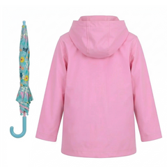 Landchief Children's Rain Gear - Unisex Waterproof Raincoat & Coordinating Umbrella Set