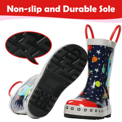 Rocket Space Rubber Rain Boots Kids