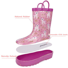 Landchief Unicorns Rubber Rain Boots Kids