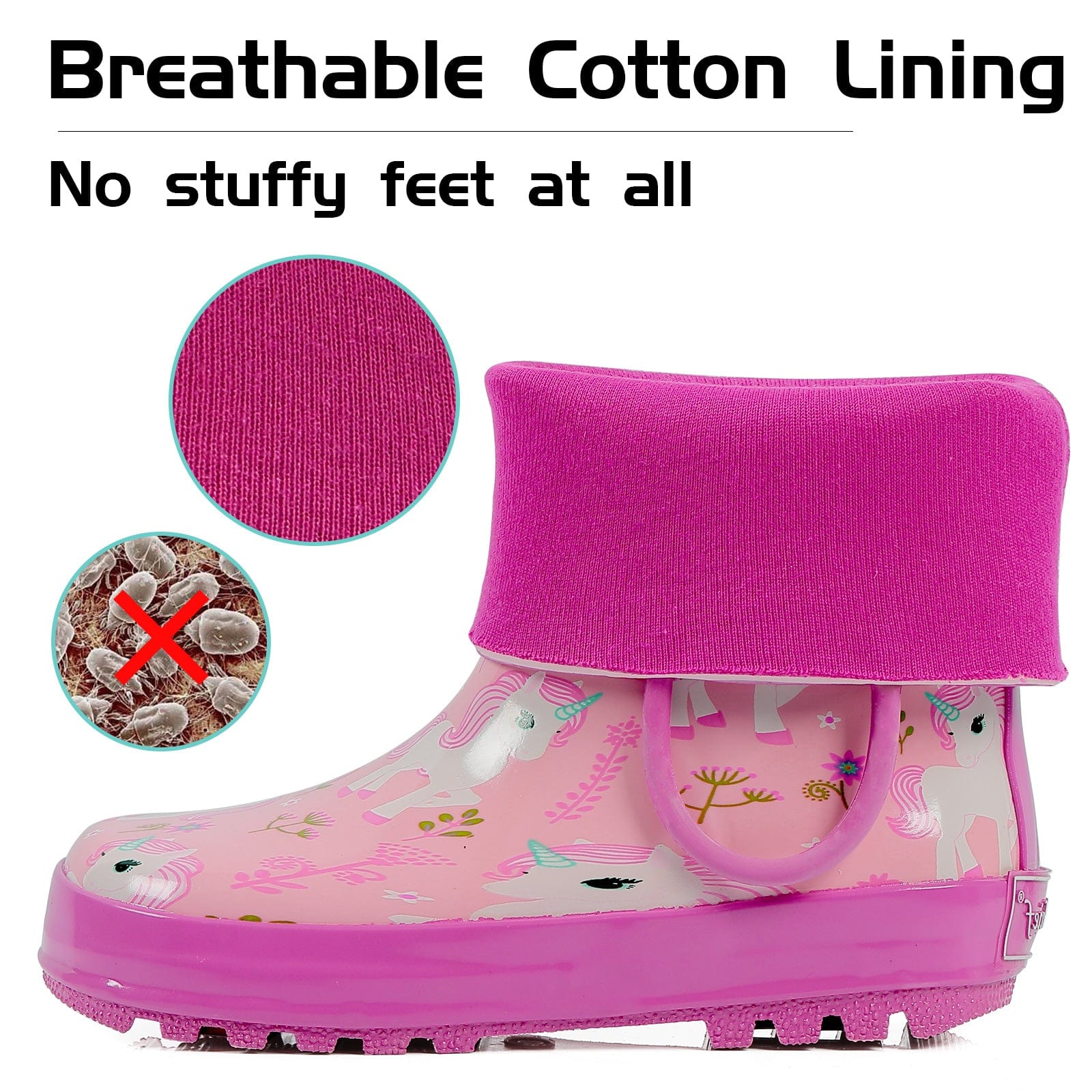 Landchief Unicorns Rubber Rain Boots Kids